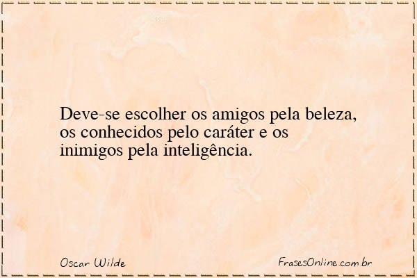 Frase de Oscar Wilde