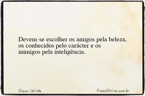 Frase de Oscar Wilde