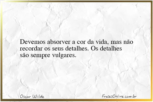Frase de Oscar Wilde