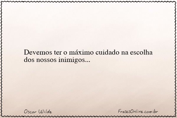 Frase de Oscar Wilde