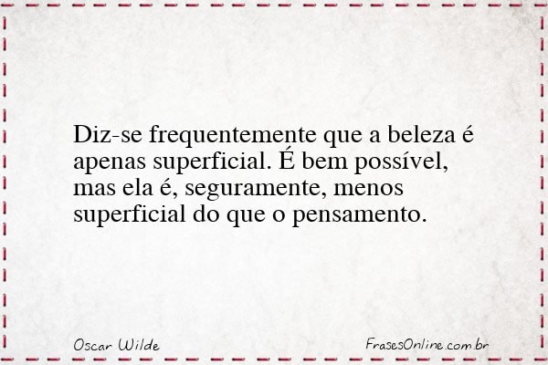 Frase de Oscar Wilde