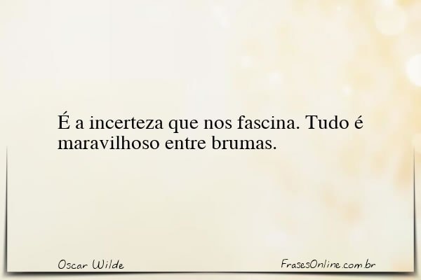 Frase de Oscar Wilde