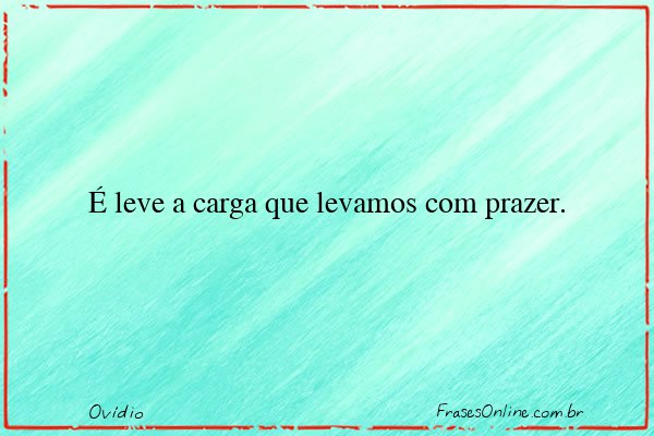 Frase de Ovídio