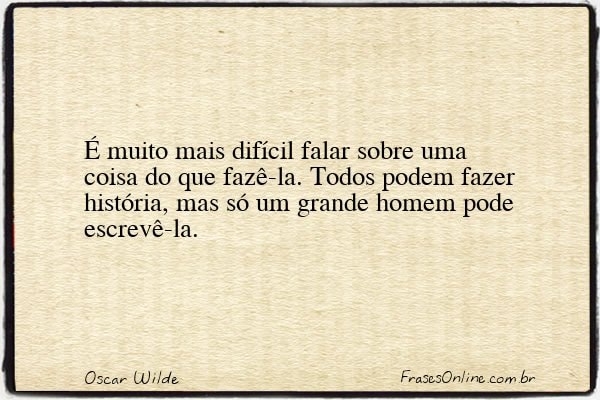 Frase de Oscar Wilde