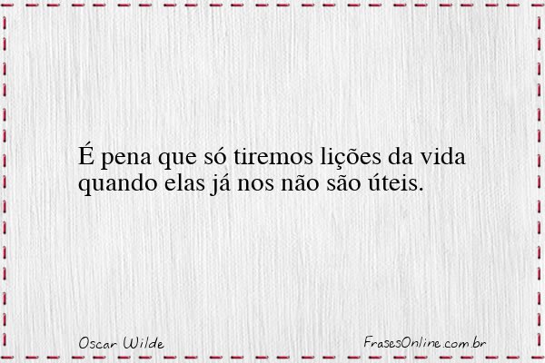 Frase de Oscar Wilde