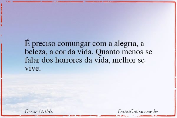 Frase de Oscar Wilde