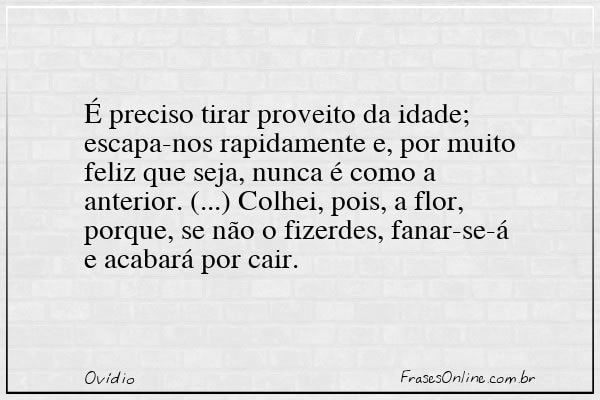 Frase de Ovídio