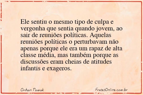 Frase de Orhan Pamuk