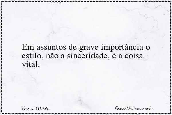 Frase de Oscar Wilde