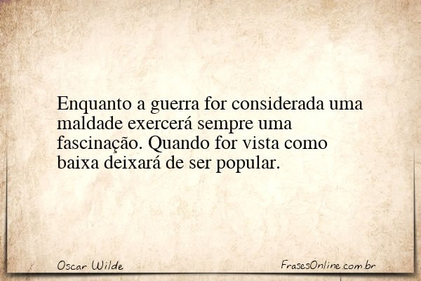 Frase de Oscar Wilde