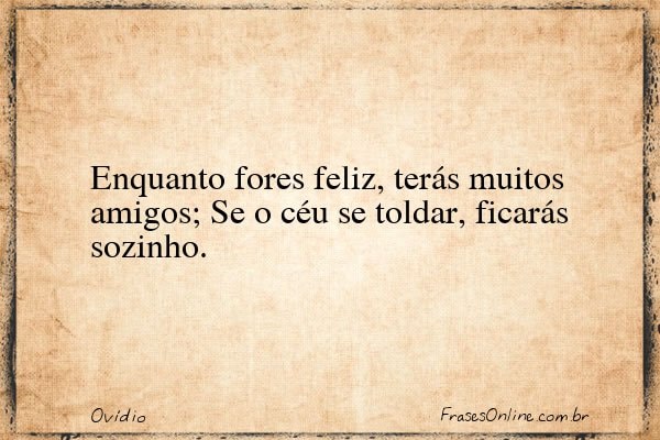Frase de Ovídio