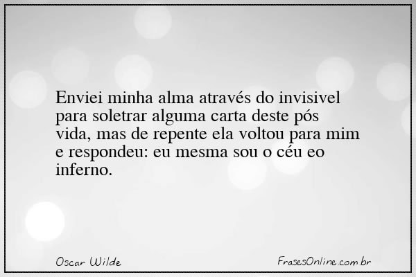 Frase de Oscar Wilde