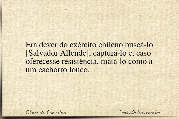 Frase de Olavo de Carvalho