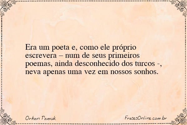 Frase de Orhan Pamuk