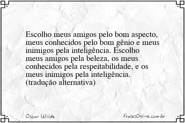Frase de Oscar Wilde
