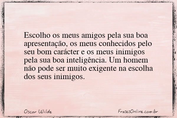 Frase de Oscar Wilde