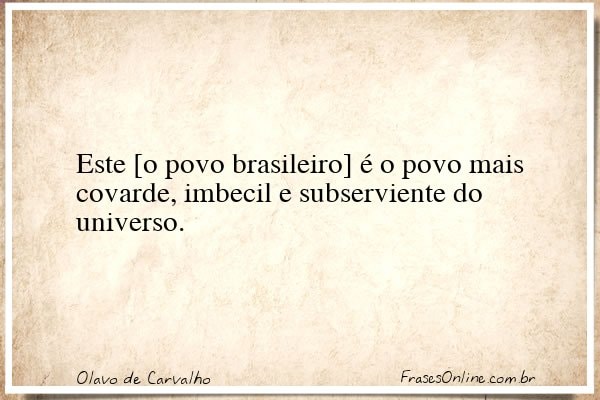Frase de Olavo de Carvalho