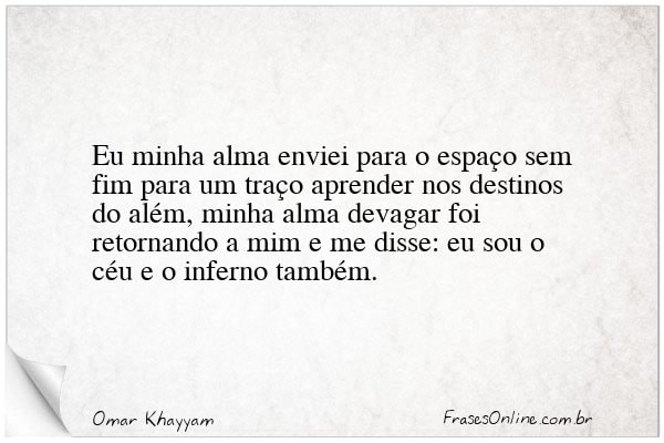 Frase de Omar Khayyam