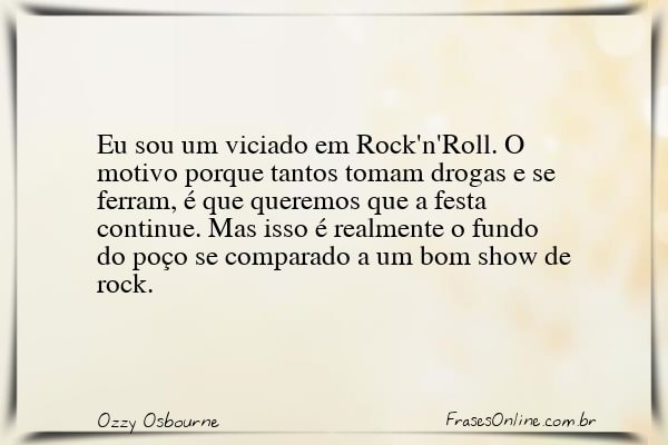 Frase de Ozzy Osbourne