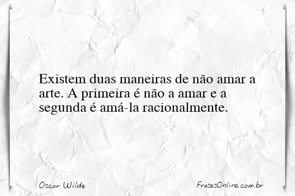 Frase de Oscar Wilde