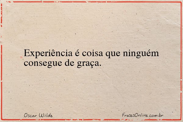 Frase de Oscar Wilde