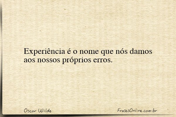 Frase de Oscar Wilde