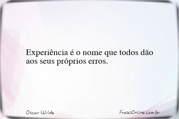 Frase de Oscar Wilde