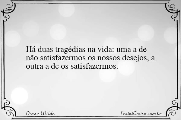 Frase de Oscar Wilde