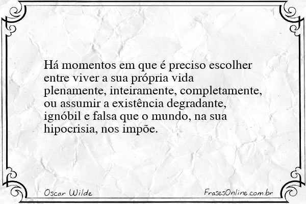 Frase de Oscar Wilde