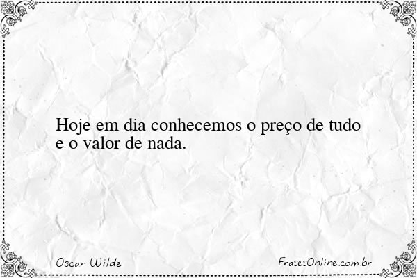 Frase de Oscar Wilde
