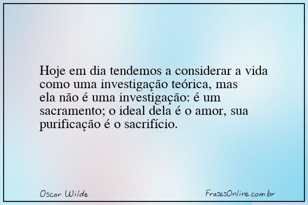 Frase de Oscar Wilde