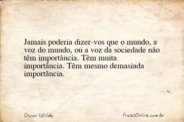 Frase de Oscar Wilde