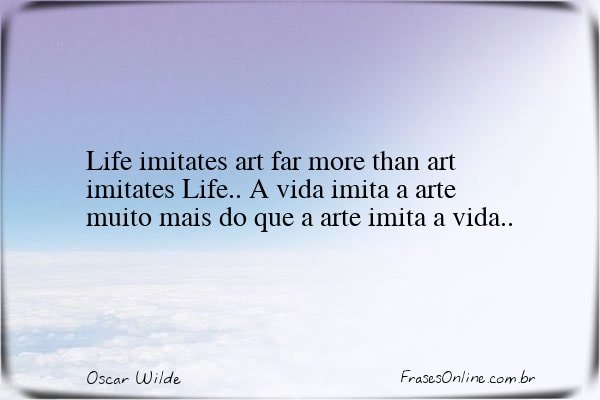 Frase de Oscar Wilde
