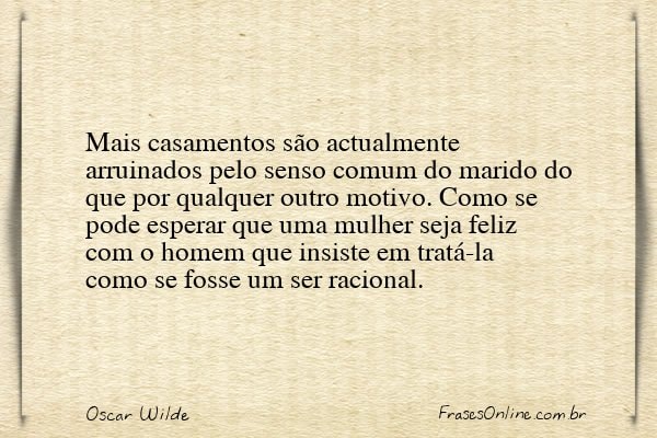 Frase de Oscar Wilde