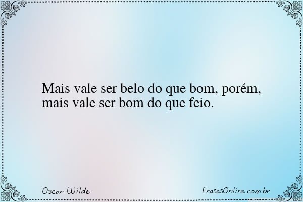 Frase de Oscar Wilde