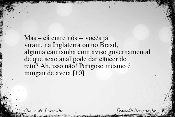 Frase de Olavo de Carvalho