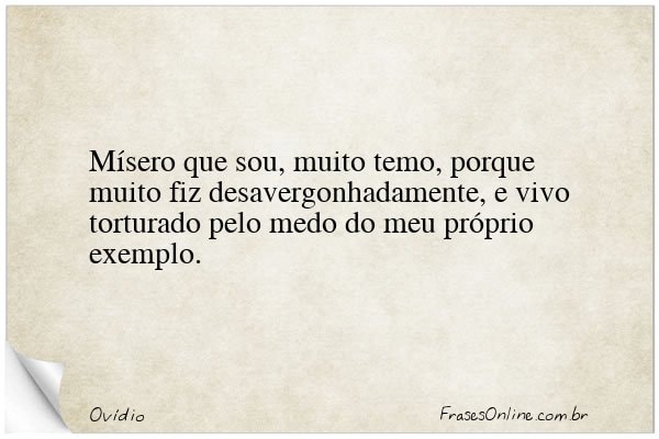 Frase de Ovídio
