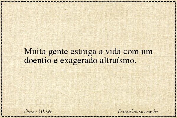 Frase de Oscar Wilde