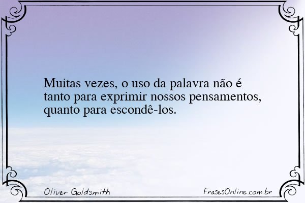 Frase de Oliver Goldsmith