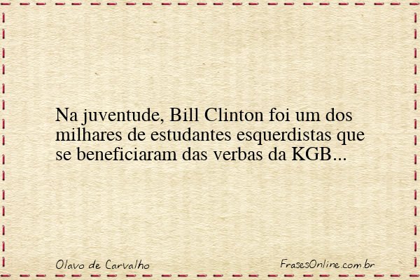 Frase de Olavo de Carvalho