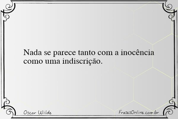 Frase de Oscar Wilde