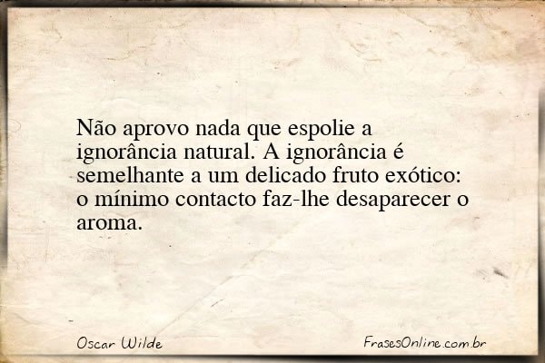 Frase de Oscar Wilde