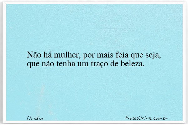 Frase de Ovídio