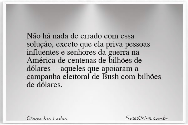Frase de Osama bin Laden