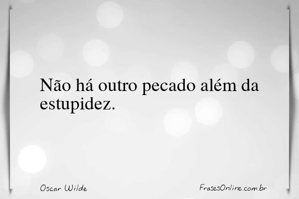 Frase de Oscar Wilde