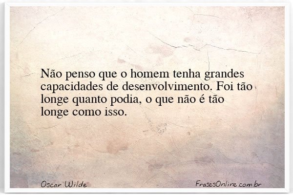 Frase de Oscar Wilde