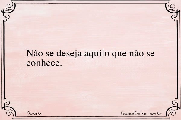 Frase de Ovídio