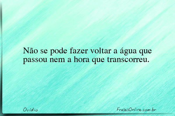 Frase de Ovídio
