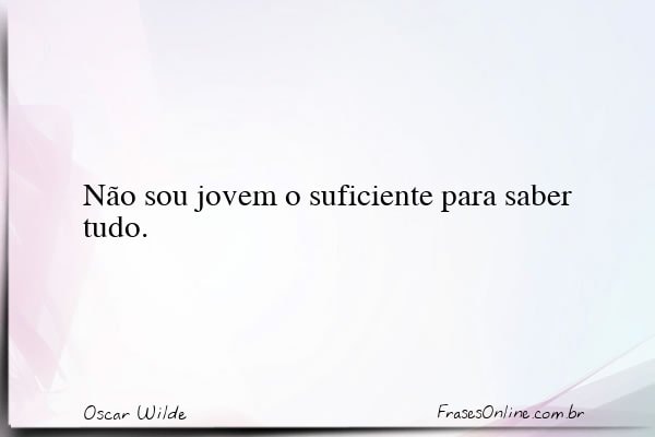 Frase de Oscar Wilde