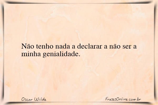 Frase de Oscar Wilde